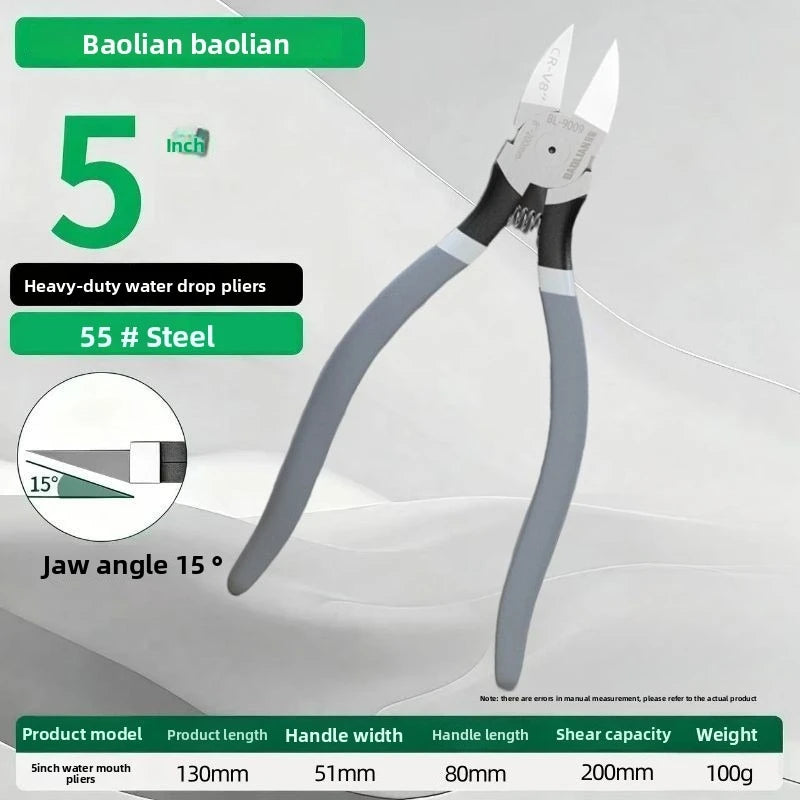 Industrial Grade Special Sharp Side Mouth Pliers,High Hardness Electrician Small Diagonal Pliers,Electrician Manual Tool
