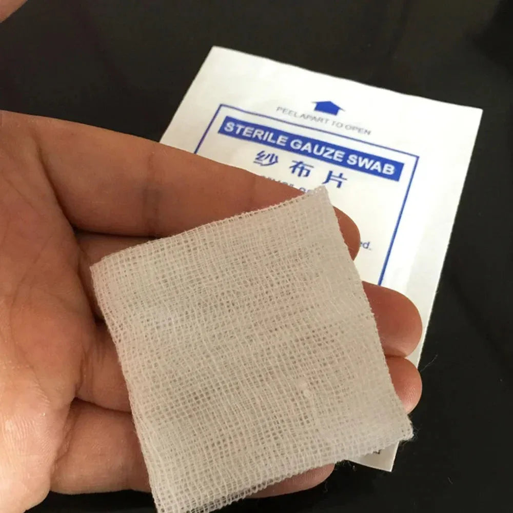 Medical Disposable Gauze Pads First Aid Gauze CompressIndividually Wrapped Gauze Sterile 3 Sizes Wound Care Compress Pads