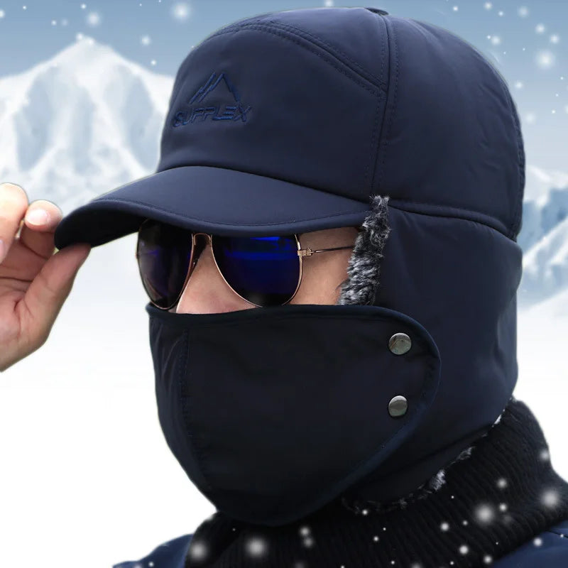 Thicken Winter Warm Hat Men Faux Fur Ear Flap Cap Women Soft Thermal Bonnets Hats for Outdoor Fishing Skiing Cap Hats