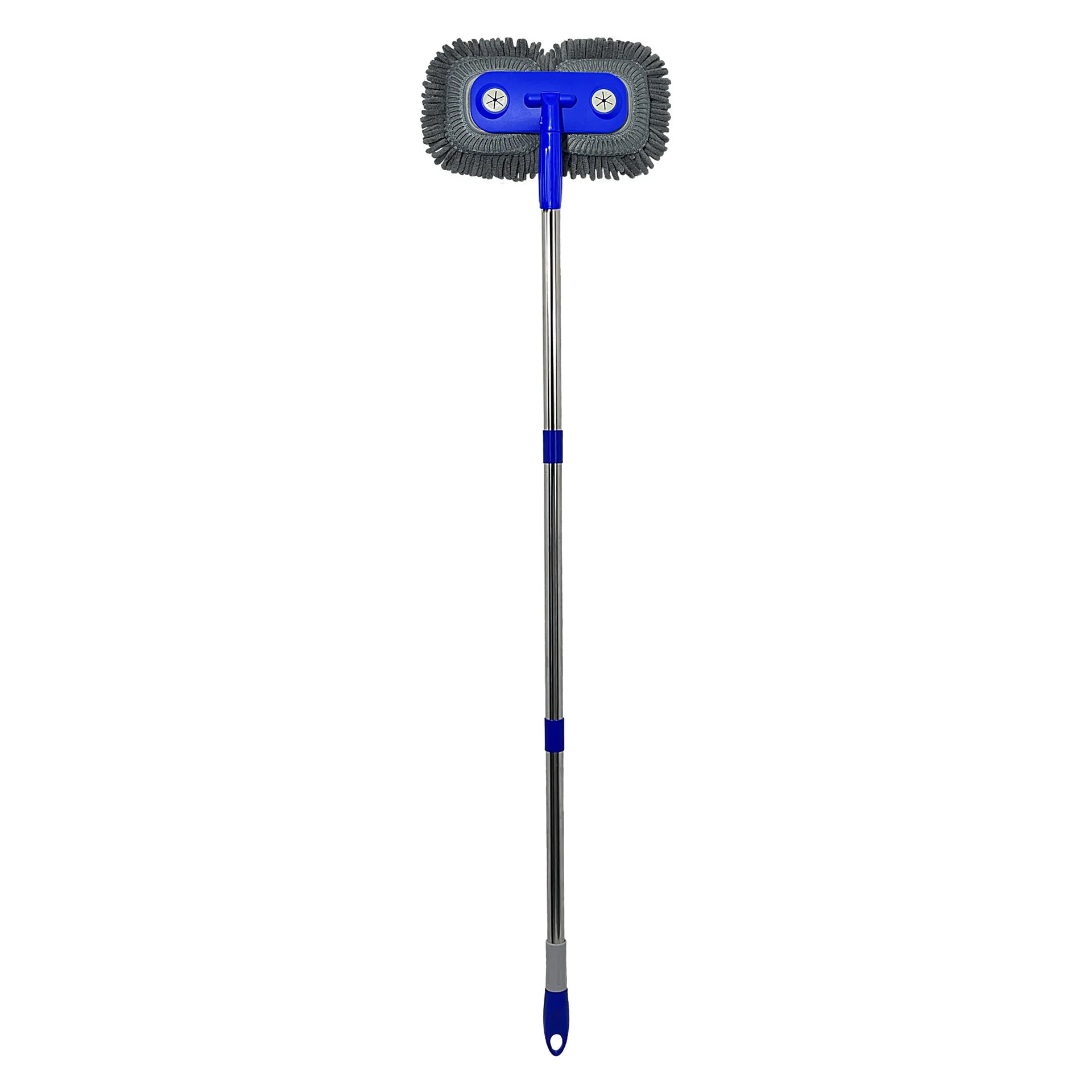 Dual-head Car Cleaning Mop Telescoping Long Handle Car Cleaning Brush Multipurpose Dry & Wet Use Windshield Cleaning Brush