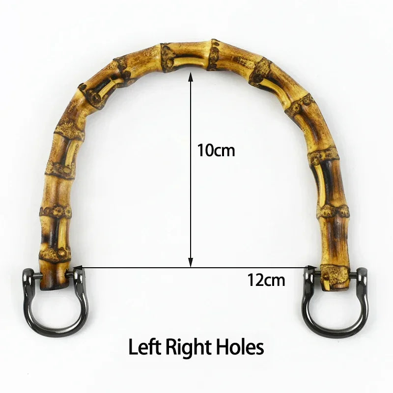 2/4Pcs Deepeel 12cm Natural Bamboo Bag Handles for Women Handbag Handle Purse Frame DIY Handmade Making Bags Replace Accessories