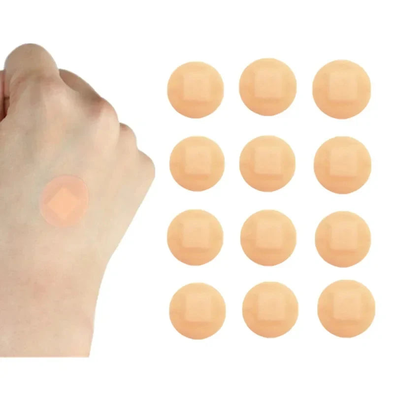 10-100Pcs Mini Round Band Aid Skin Color Wound Dressing Plaster First Aid Patch Breathable Waterproof Adhesive Bandages Tape