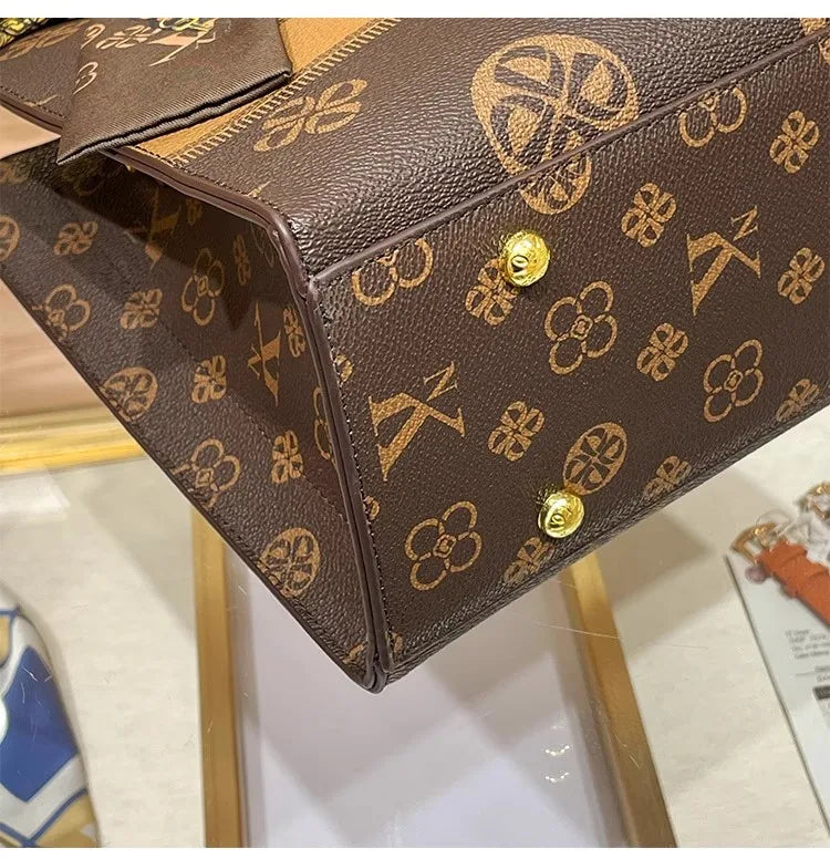 Vintage Simple Fashionable Diaper Bag For Women High-End Designer Crossbody Handbag Large Capacity Trendy Tote Bag