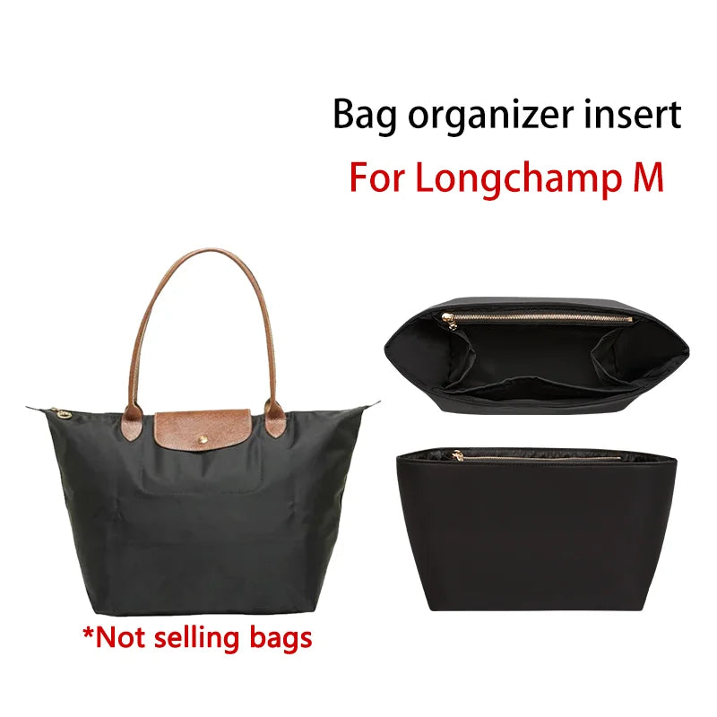 Nylon Bag Organizer Insert For Longchamp S M L Storage Durable Bag Support Storage Inner Modification Bag Accessories