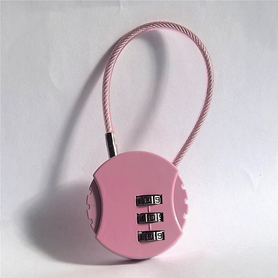 3 Digits Lock Multifunctional Smart Airplane Lock Zinc Alloy Suitcase Luggage Bag Password Key Anti-theft Lock with Long Chains