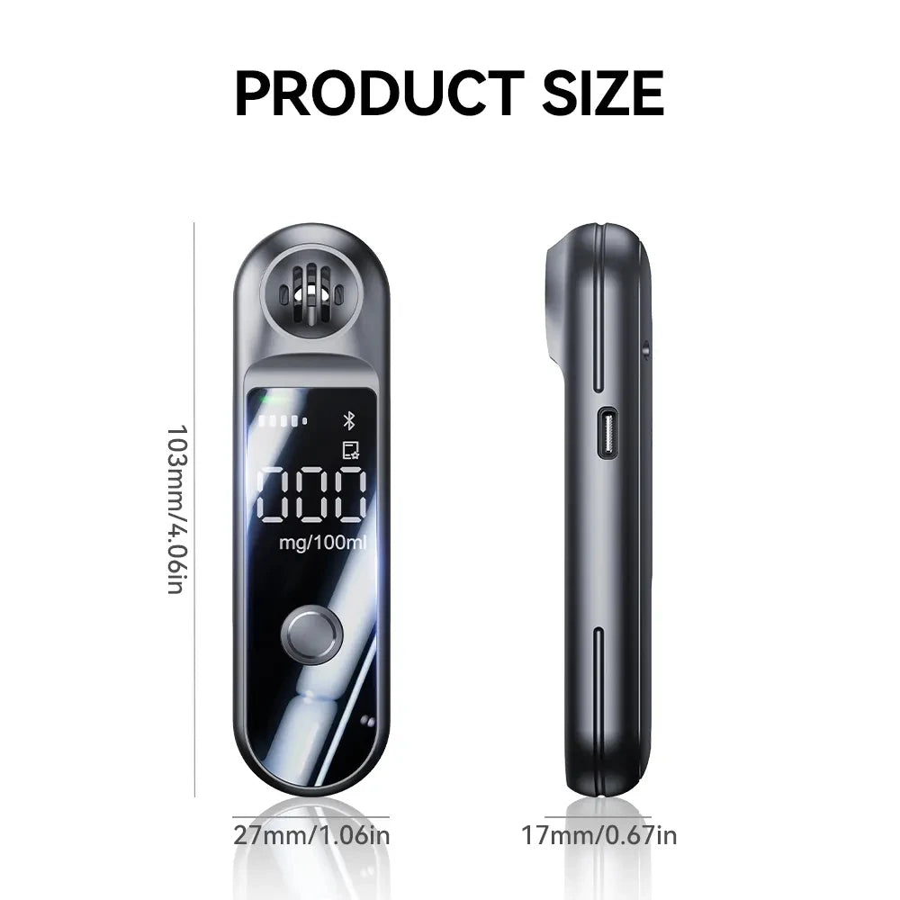 Alcohol Tester with LCD Display Portable Charging Breathalyzer For Drunk Driving Alcohol Alcoholimeter Alcohol Detector