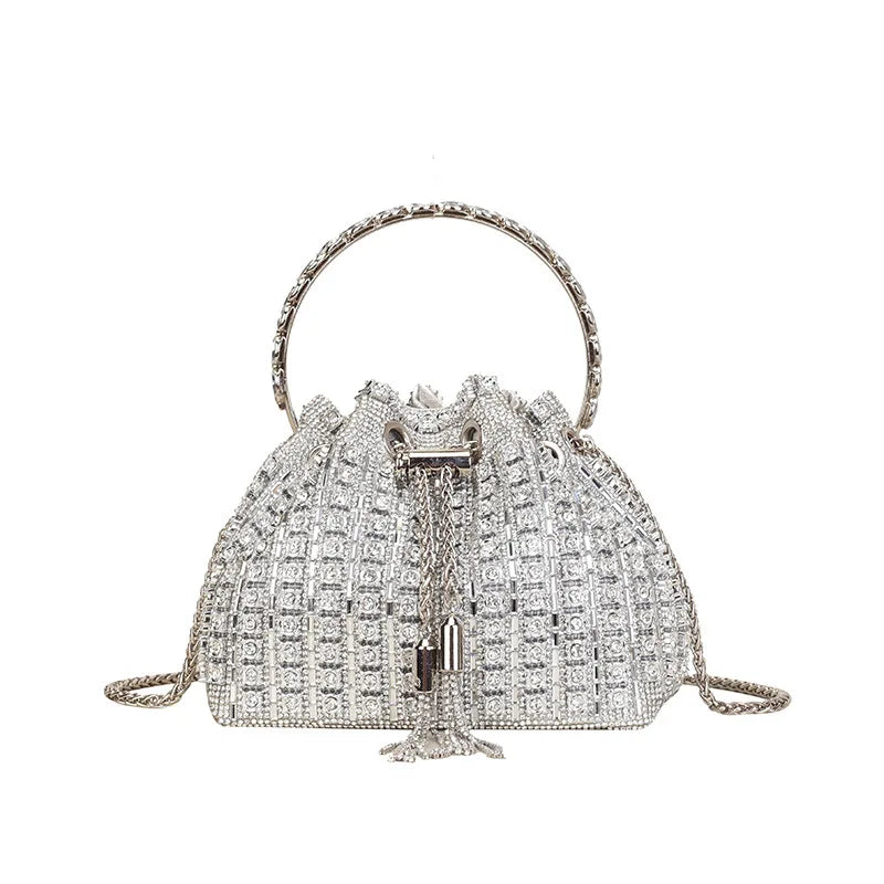 New Dinner Handbag Diamond Sparkling Dinner Party Women's Handbag Luxury Brand Fashion Diamond Women's Shoulder Bag High Quality