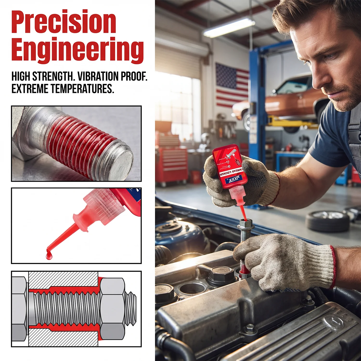 Super-strong threadlocker 50g – suitable for metal mechanical screws – anti-loosening, locking and sealing anaerobic adhesive