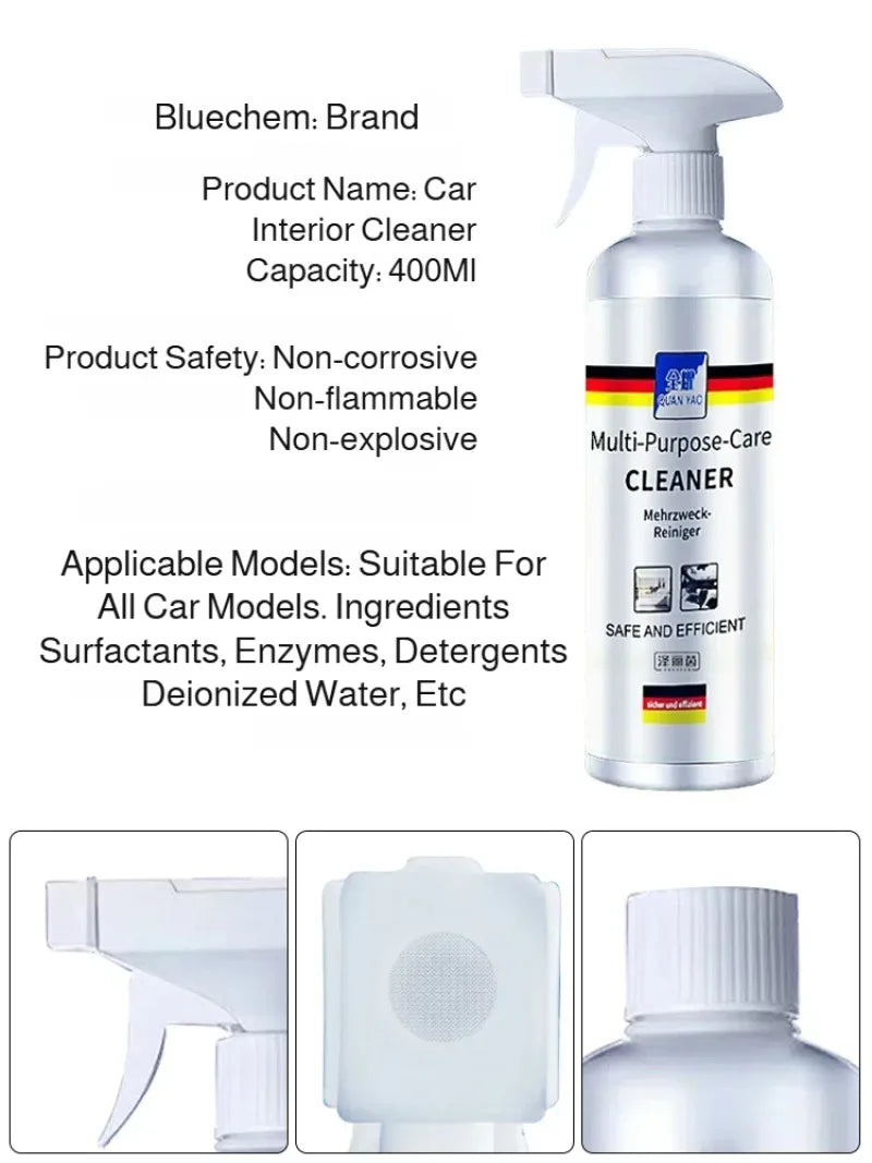 Car interior foam multifunctional cleaning agent car ceiling water-free strong degreasing cleaning agent