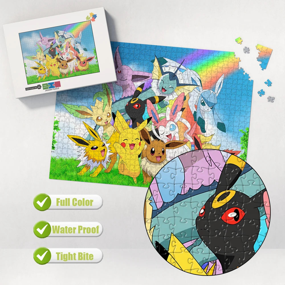 Digimon Children/adult Jigsaw Puzzle Family Cartoon Tangram Multi-Size 200/300/500/1000/1500 Pieces Jigsaw Puzzle Game with Box