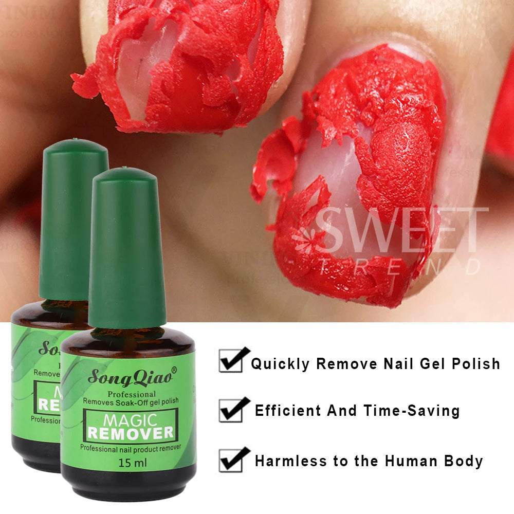 1/2/3pcs 15ml Nail Remover Burst Gel Polish Magic Fast UV LED Soak Off Function Gel Nail Art Removal Gel Varnish Manicure Tools