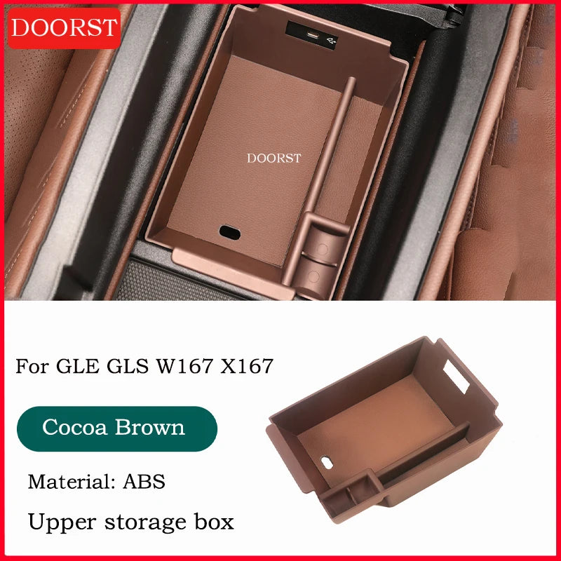 For Mercedes Benz GLE GLS Class W167 X167 Car Central Control Armrest Box Storage Box Interior Modification Accessories