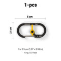 [HODR GEAR] Ridge™ Carabiner Ultralight 4.1g Mini Utility Clip Aluminum Alloy Stainless Steel Gate Quick Open & Secure Lock EDC