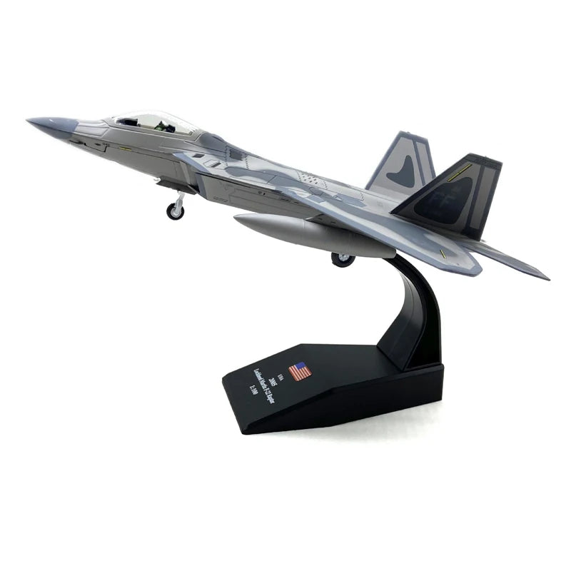 JASON TUTU 1/100 Scale Diecast Alloy Model F-22 Fighter US Air Force Aircraft F22 Raptor Collect Gifts