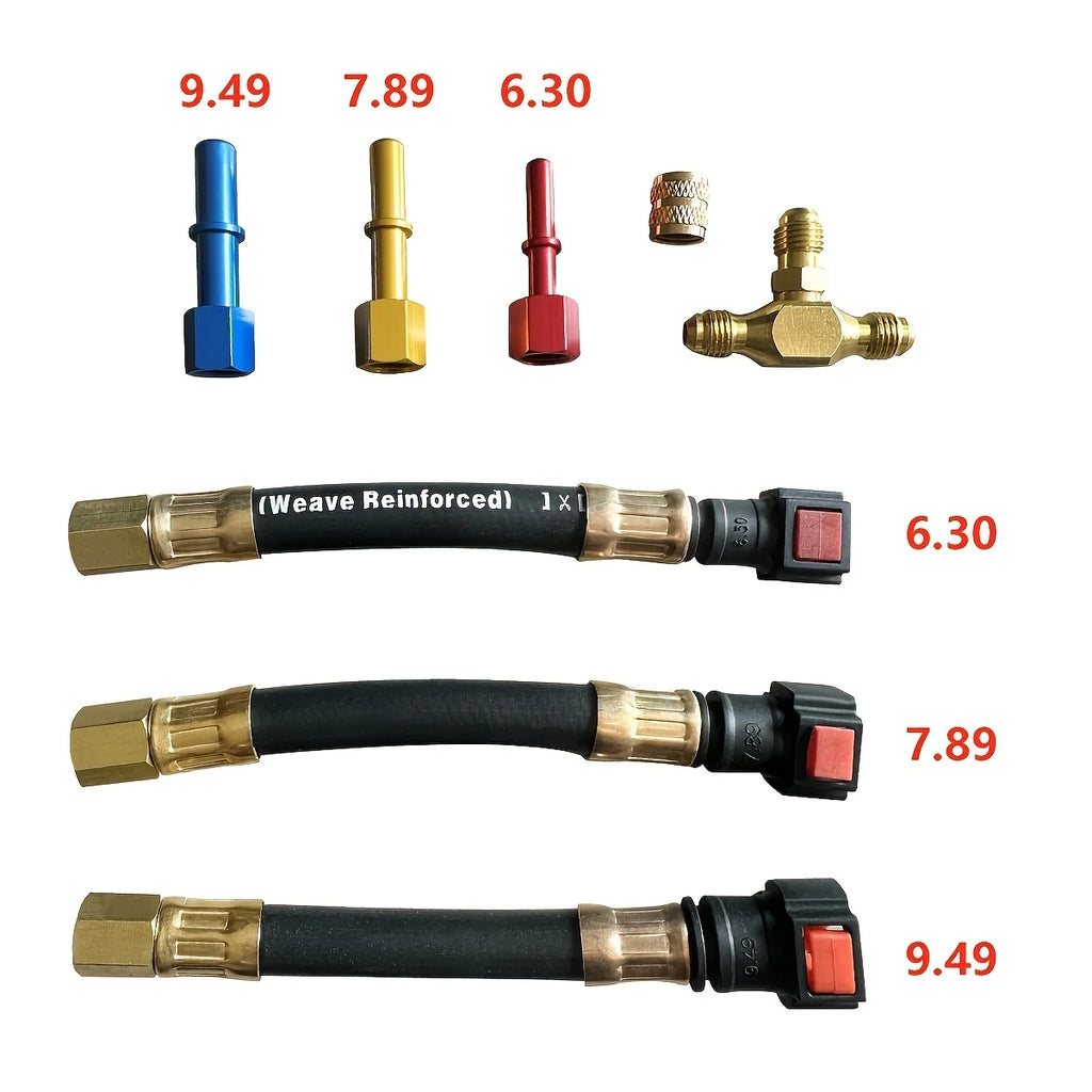 Fuel Pressure Tester Gauge Kit 150PSI Automotive Engine Injector Pump Test Motorcycle Gasoline Gas Injection Manometer Tool Set