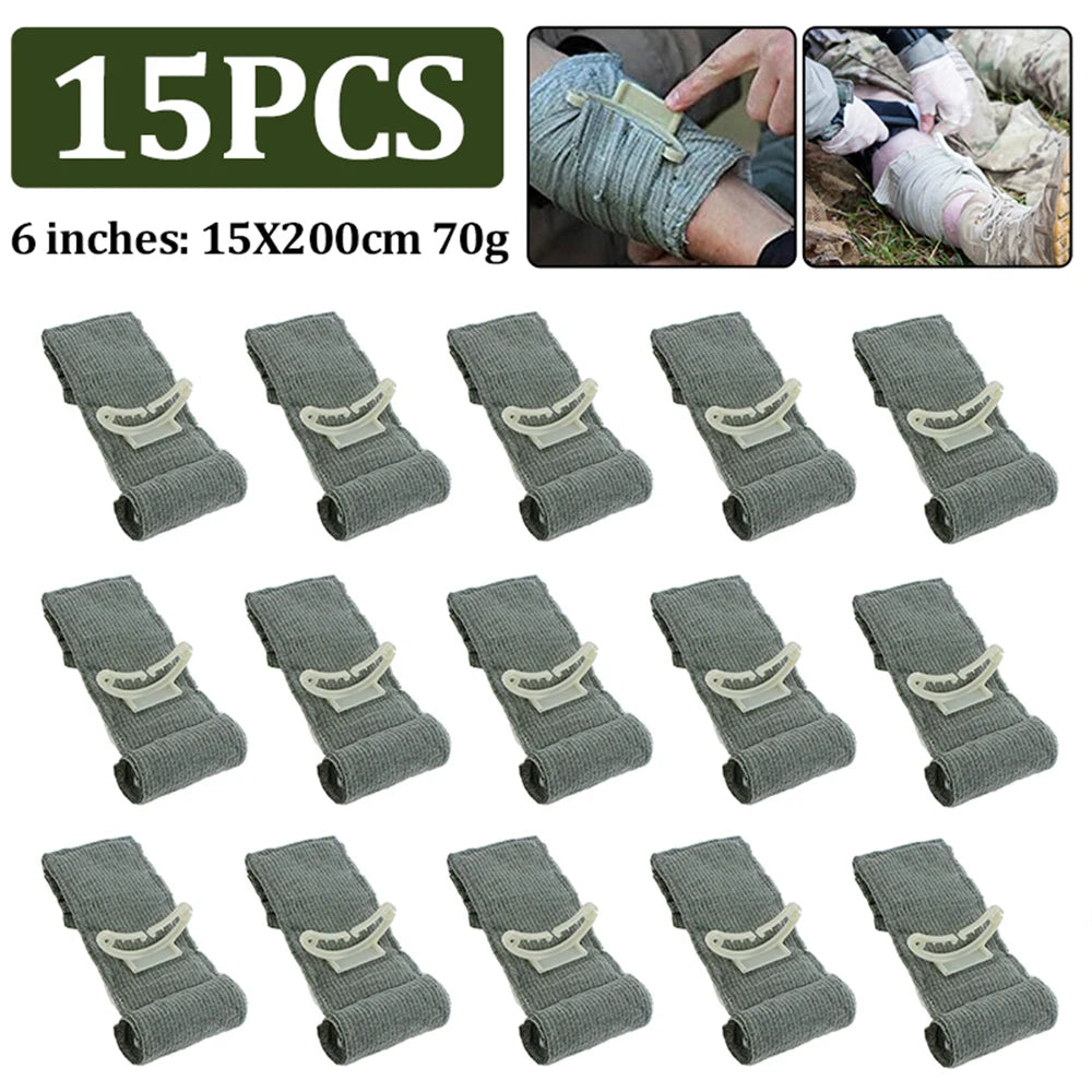 1-20Pcs 4/6inch Israel Bandage Outdoor First Aid Traumatic Hemostatic Bandage Emergency Training Swathe Camping Hiking