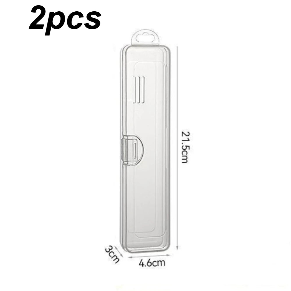 1/2/3PCS Portable Toothbrush Case Storage Organization Toothbrush Holder Transparent Travel Plastic Toothpaste Storage Box