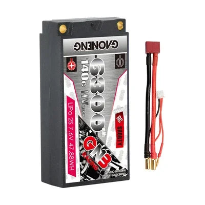 GAONENG GNB 4600/6000/6300mAh 2S 7.6V 140C 280C HV Hardcase SHORTY GNB LiHV Battery With 5.0mm Bullet XT60/T For 1/10 RC Car