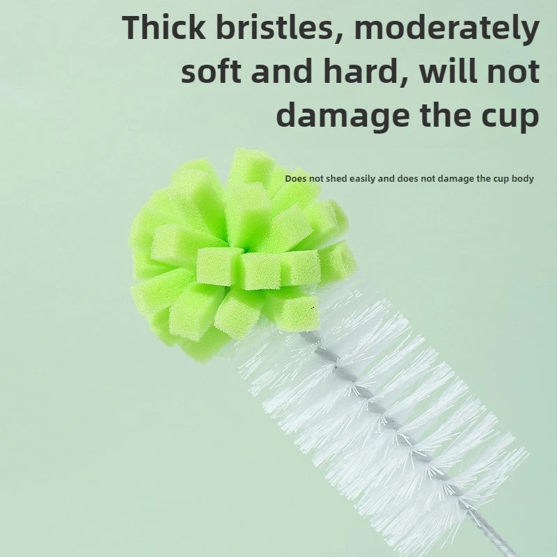 Long Handle Cleaning Brush Bottle Cleaning Brush Baby Bottle Brush Sponge Rotating Washing For Narrow Neck Bottle Clean Tools