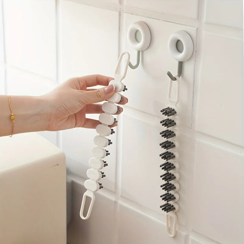 1pc Bendable Cleaning Brush Soft Bristle Crevice Brush Sink Cleaning Brush The Multi-functional Brush Is Compact and Convenient