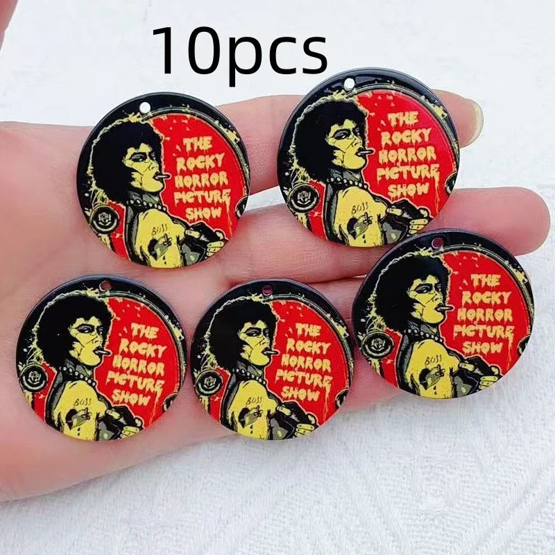 10pcs acrylic cartoon character jewelry necklace bracelet earring pendant DIY jewelry accessories craft supplies