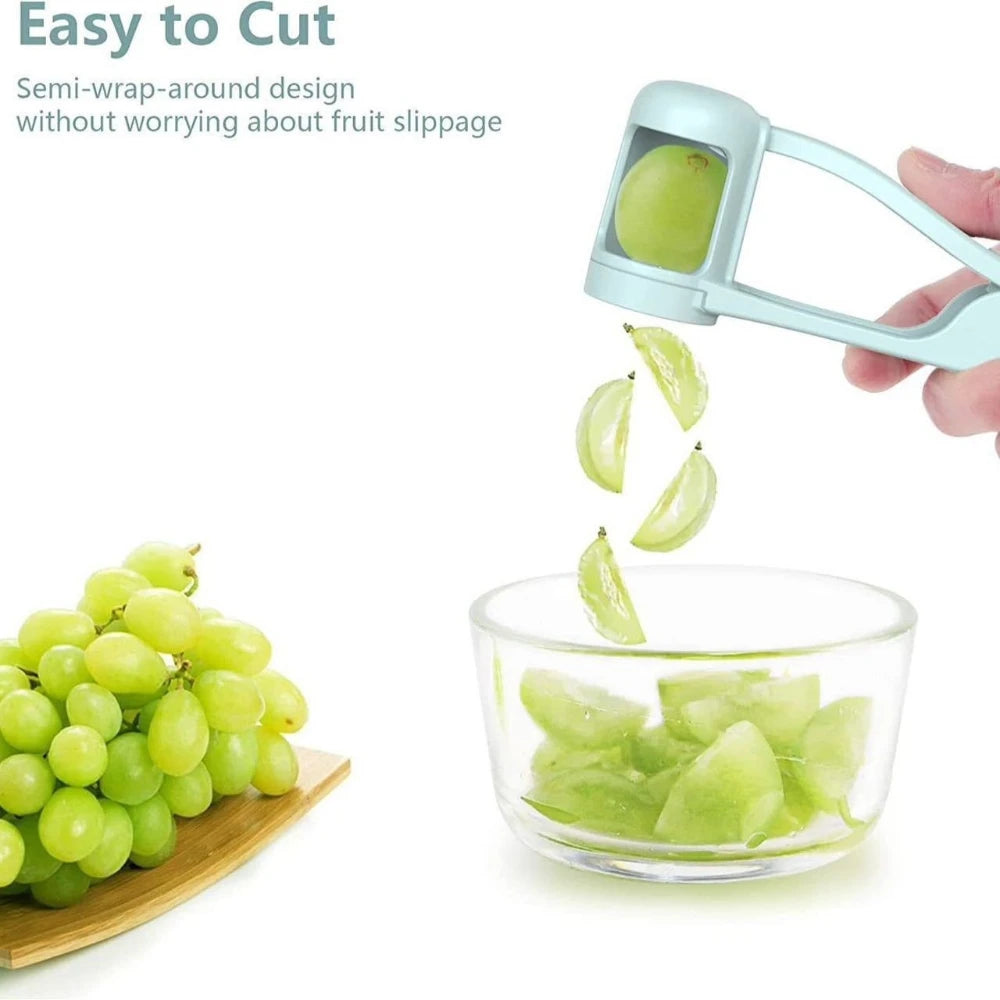 Portable Multi-Fruit Splitter Durable Cherry Tomato Grape Cutter Kids Friendly Kitchen Accessory for Household Daily Use
