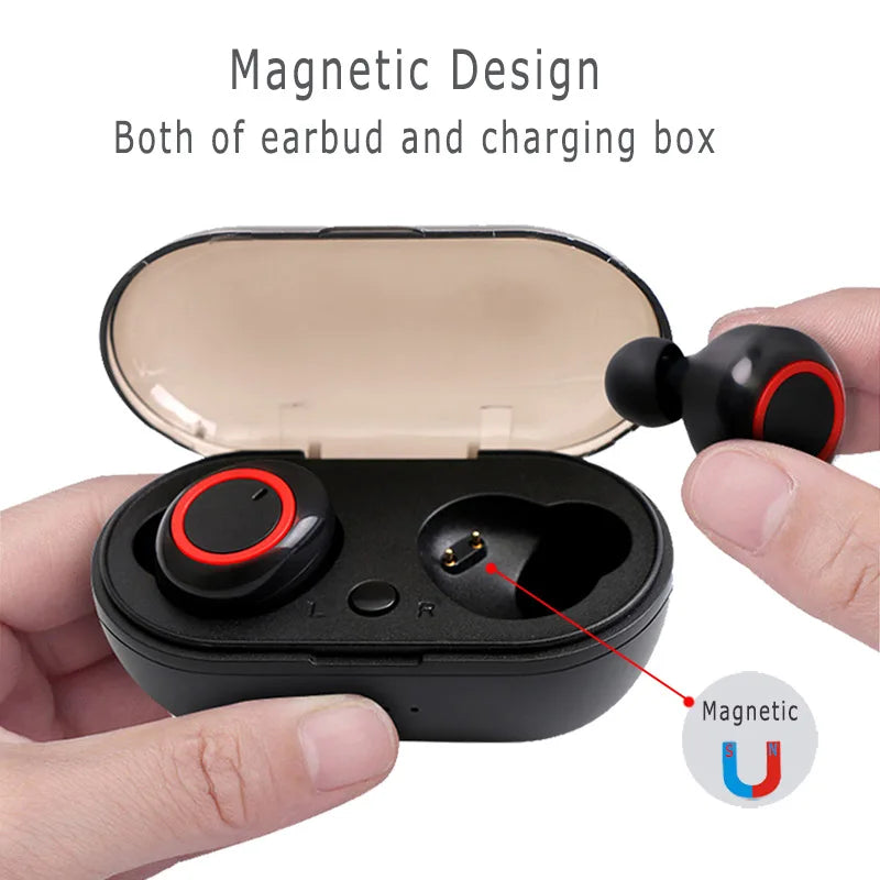 Y50 bluetooth earphone 5.0 TWS Wireless Headphons earphones Earbuds Stereo Gaming Headset With Charging Box for phone