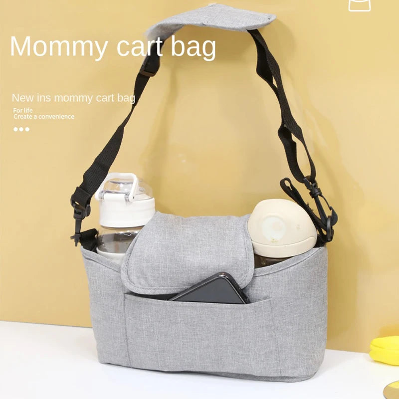 Baby Stroller Hanging Bag Large Capacity Baby Diaper Storage Bag Diaper Organizer Women's Shoulder Bags Portable Mommy Tote New