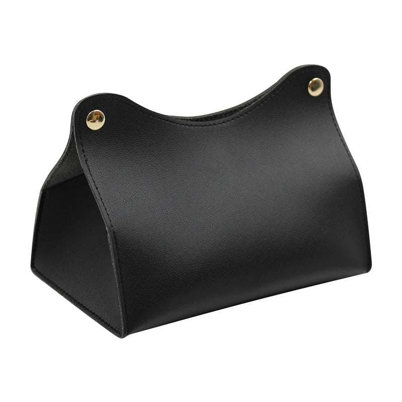 Car Tissue Box Holder  Leather Car Center Console Armrest Napkin Box Sun Visor Backseat Tissue Case