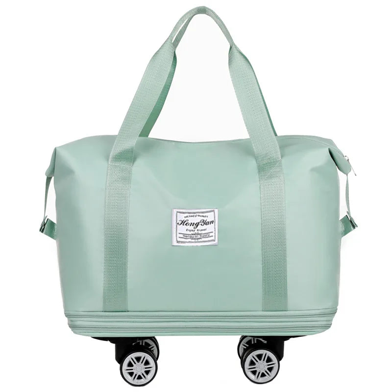 Universal Wheel Expandable Luggage Large Capacity Dry and Wet Separation Storage Travel Fitness Bag Lightweight Luggage