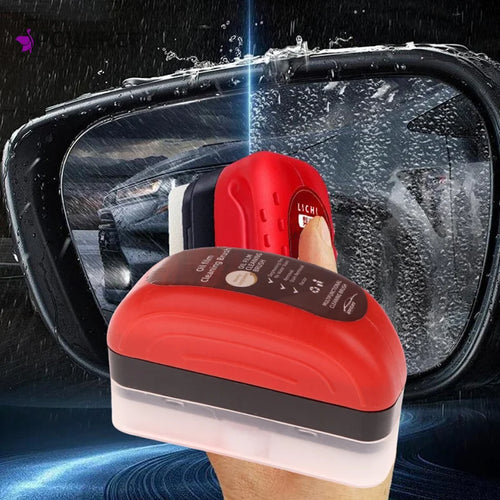 1 Piece Car Glass Cleaner Brush Windshield Oil Film Cleaner Auto Glass Sponge Cleaning Polishing Care Maintenance Brush