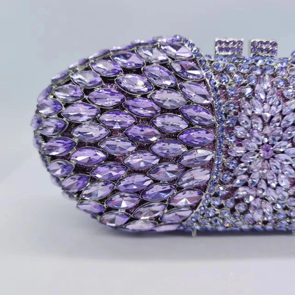 High Quality Diamond Horse Eye Bag Crystal Clutch Purse Dinner Luxury Women's Handbag