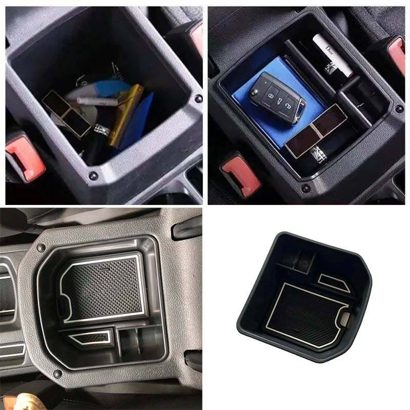 For Volkswagen VW T-ROC 2018~2024 Car Center Console Sundries Tidying Tray Armrest Multipurpose Storage Box Interior Accessories