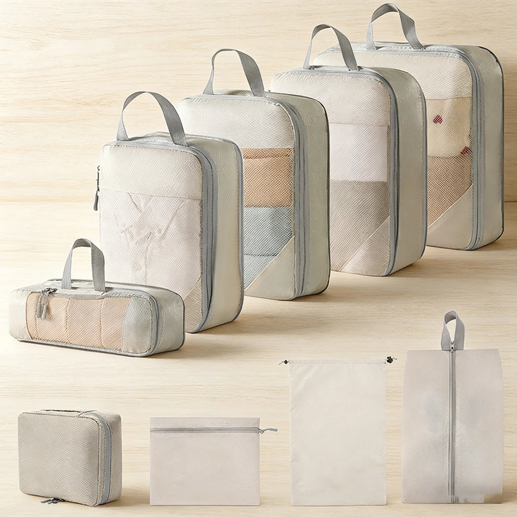 5pcs/set Lightweight Portable Travel Compression Storage Bag Multifunctional Luggage Organizer for Clothes Shoes Storage Bag