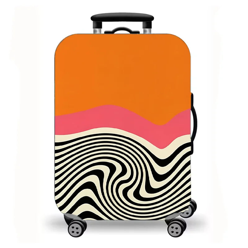Luggage Cover, Marble Fluid Art Print Stretch Suitcase Protector for Travel, 11 Styles Abstract Modern Design