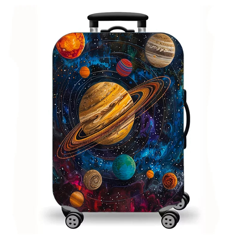 Luggage Cover, Galaxy Space Print Stretch Suitcase Protector for Travel, 10 Styles Universe Nebula Art