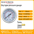 MAIRUIKESI Pressure Gauge 2 inch(50mm ) 2.5% NPT,G,ZG1/4 Steel case Back Connection Vacuum Mamometer For Hydrualic Water Gas