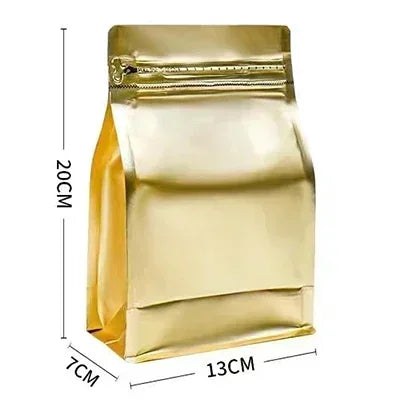 100pcs Wholesale 250g Coffee Bean Powder Bags with Valve Block Bottom 8oz Whey Protein Powder Food Packaging Food Storage Bags