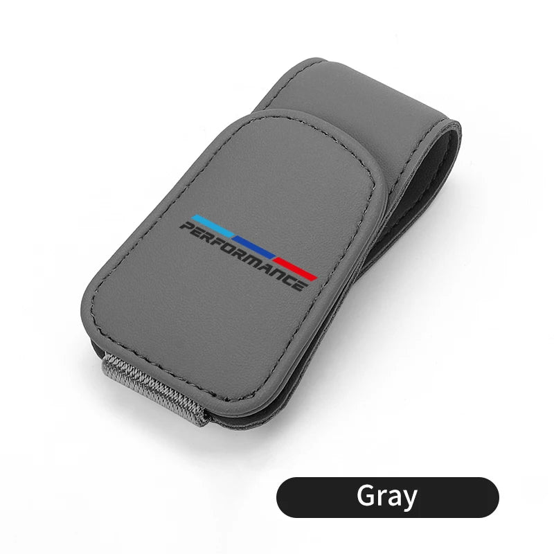 For BMW Car Leather Glasses Clip Sunglasses Holder with Hidden Card Slot 1 3 5 Series X1 X3 X4 X5 X7 G20 G38 F20 F39 F48 E46