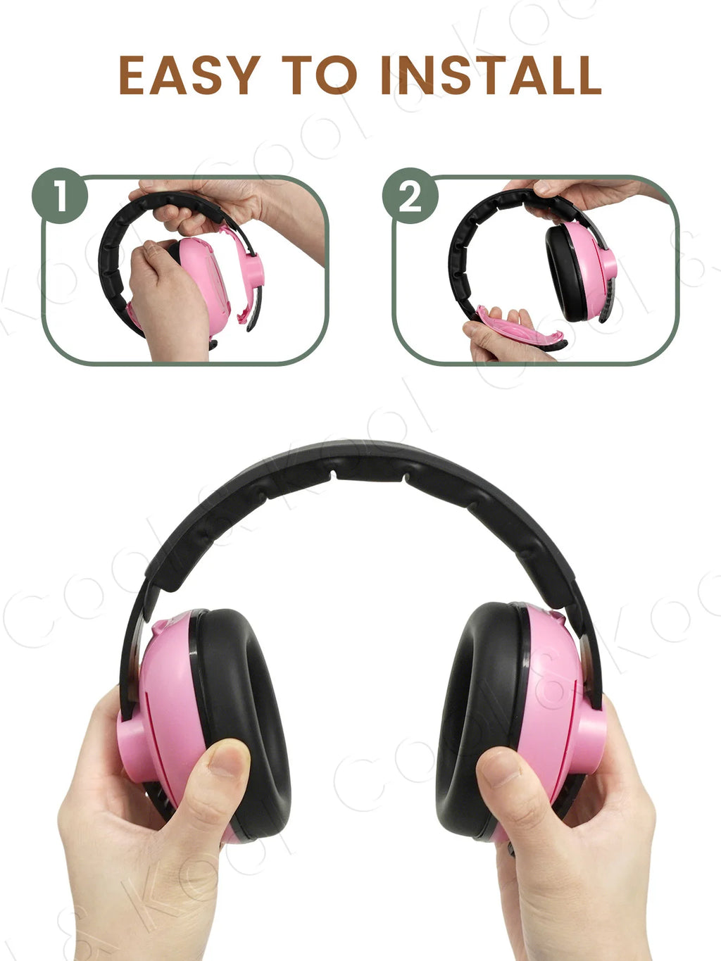 2-in-1 Portable Baby Ear Earmuffs, Travel & Outdoor Noise Cancelling Headphones for On-the-Go Comfort