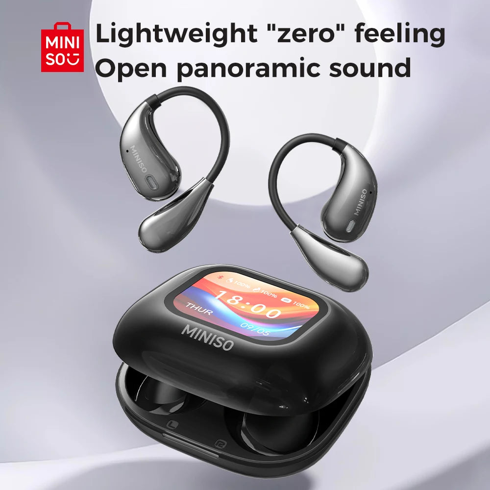 MINISO M95 AI Translator TWS Bluetooth Earphone with Mic Sports Wireless Headphones Long Battery Life Full Color Touch Screen