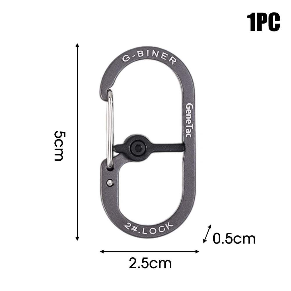 G-type Spring Outdoor Climbing Safety Keychain Aluminum Alloy Multicolor Carabiner  Backpack Buckle Camping Safety Lock