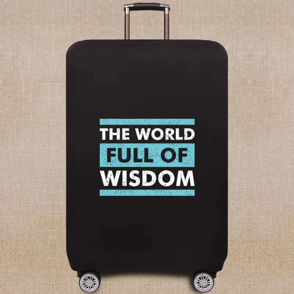 Travel Accessories Luggage Case Suitcase Dust Protective Cover 18-28 Inch Phrase Pattern Series Trolley Case Elastic Cover