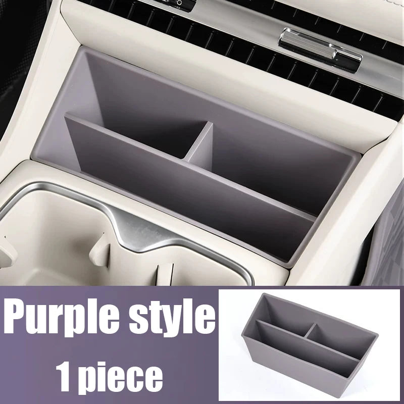 For MG MG4 EV Urban 2026 modified center console front storage box silicone compartment storage box car storage accessories
