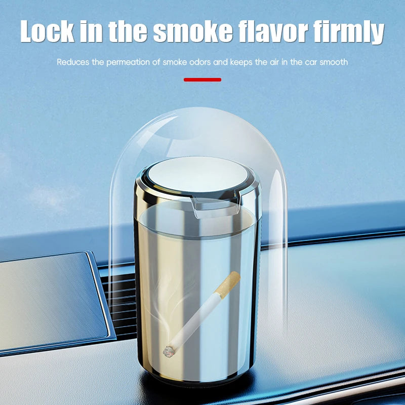 Car Cigarette Ashtray with Lid with LED Night Light Portable Detachable Vehicle Ashtray Holder Cigarette Ashtray Accessory