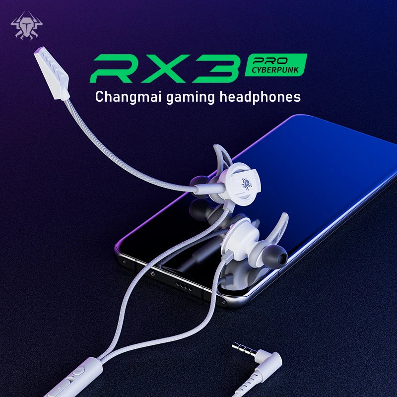 PLEXTONE RX3 Pro Esports game earphones, in ear phone with microphone, earplugs, wired peace, elite chicken eating