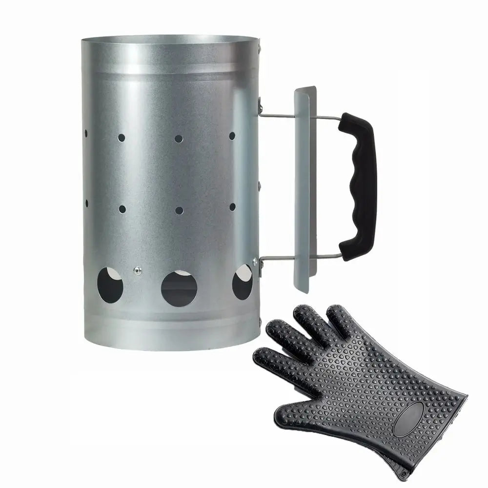 New Wood Handle Fast Fire Stove Charcoal Lighter Carbon Barrels Barbecue  Chimney Starter BBQ Fire Lighter