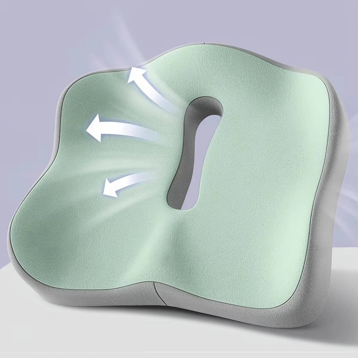 Car Seat Memory Foam Cushion Lumbar Support Soft Elastic Office Chair Pad Seat Cushion Suit for Desk Office Use Pain Relief