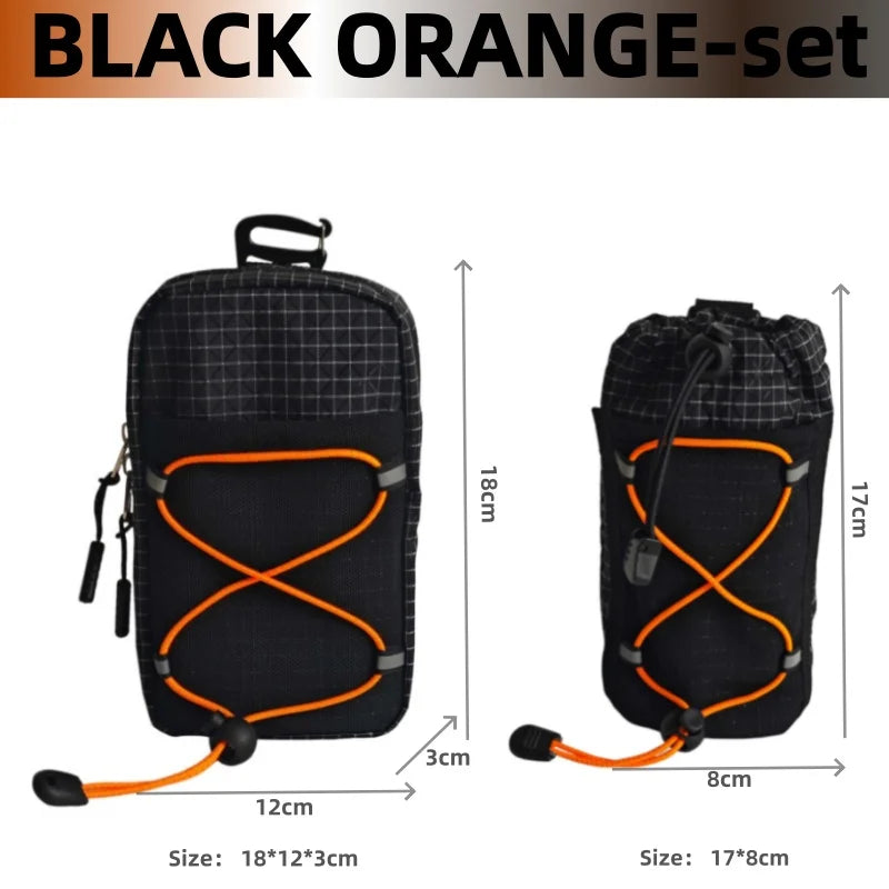 Outdoor Backpack Attachment Storage Bag Nylon Ultralight Portable Phone Bottle Pouch for Mountaineering Hiking Travel Gear