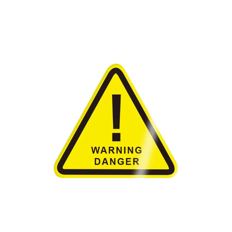 10Pcs 50X50Mm Safety Warning Signs, Workshop Production Safety Warning Signs, Hazard Warning Signs